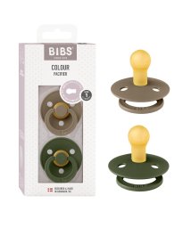 BIBS(ビブス)/BIBS おしゃぶり カラー 2PK サイズ1/ブラウン×ダークグリーン