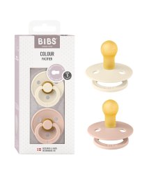 BIBS(ビブス)/BIBS おしゃぶり カラー 2PK サイズ1/ホワイト×ピンク