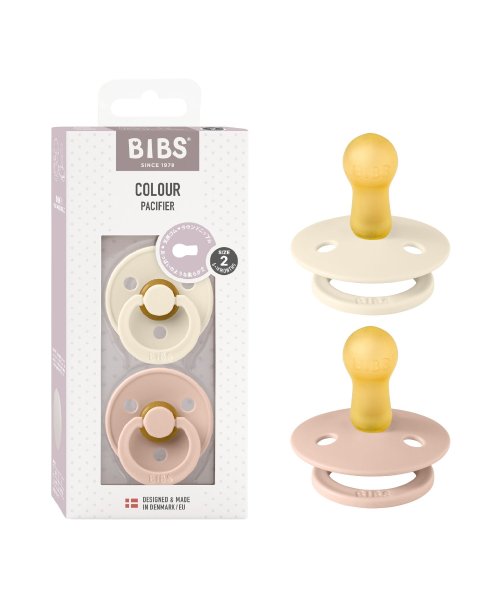 BIBS(ビブス)/BIBS おしゃぶり カラー 2PK サイズ2/ホワイト×ピンク