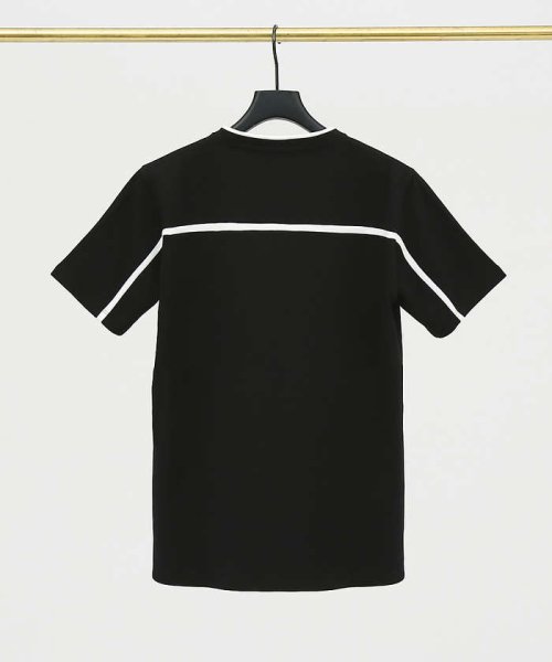 5351POURLESHOMMES(5351POURLESHOMMES)/バックライン 半袖Tシャツ/ブラック
