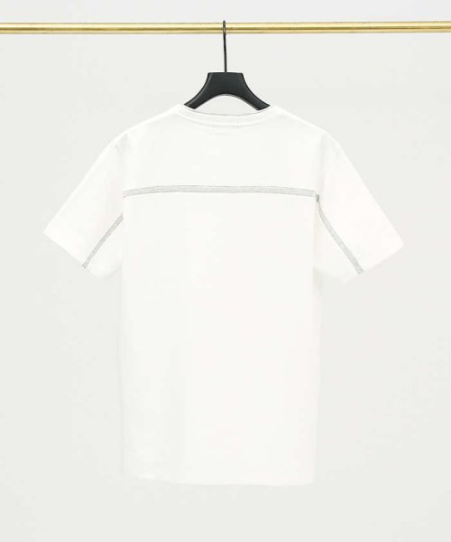 5351POURLESHOMMES(5351POURLESHOMMES)/バックライン 半袖Tシャツ/ホワイト