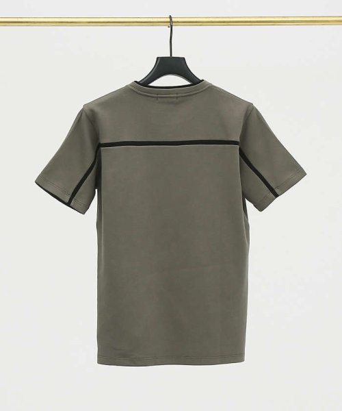 5351POURLESHOMMES(5351POURLESHOMMES)/バックライン 半袖Tシャツ/グレー