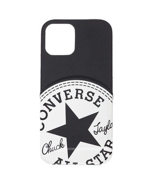 CONVERSE(CONVERSE)/ コンバース CONVERSE iPhone12 12 pro スマホケース メンズ レディース 携帯 アイフォン BIG CIRCLE LOGOPU LEAT/ブラック