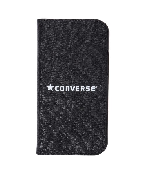 CONVERSE(CONVERSE)/ コンバース CONVERSE iPhone12 12 pro スマホケース メンズ レディース 手帳型 携帯 アイフォン LOGO PU LEATHER BO/ブラック