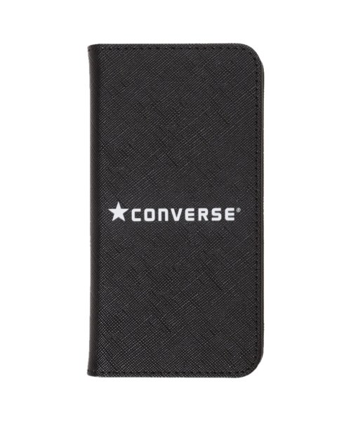 CONVERSE(コンバース)/ コンバース CONVERSE iPhone SE2 8 7 スマホケース メンズ レディース 手帳型 携帯 アイフォン LOGO PU LEATHER BOO/ブラック