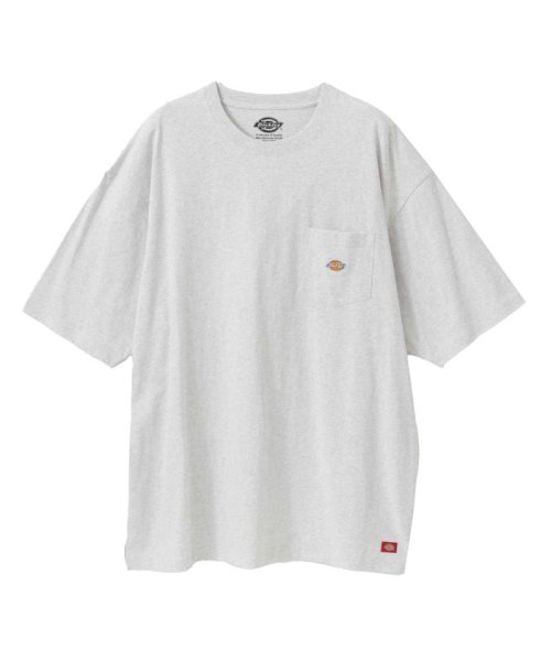 MAC HOUSE(men)(マックハウス（メンズ）)/[大きいサイズ] Dickies ディッキーズ 胸ポケット付き半袖Tシャツ キングサイズ 3278－5531KG/グレー