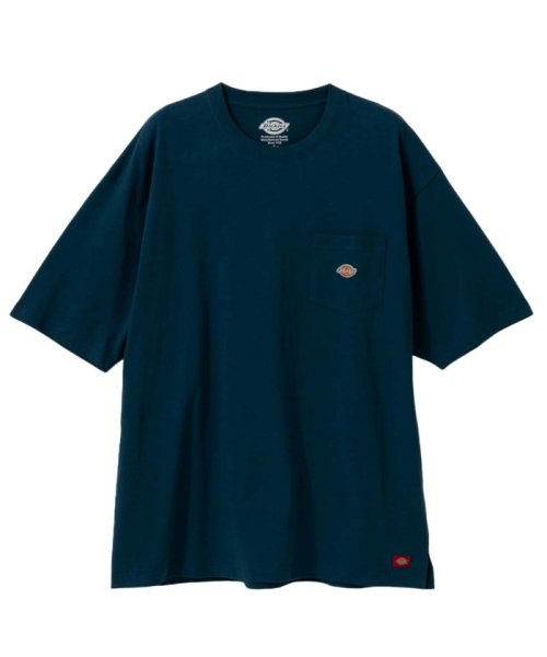 MAC HOUSE(men)(マックハウス（メンズ）)/[大きいサイズ] Dickies ディッキーズ 胸ポケット付き半袖Tシャツ キングサイズ 3278－5531KG/ネイビー