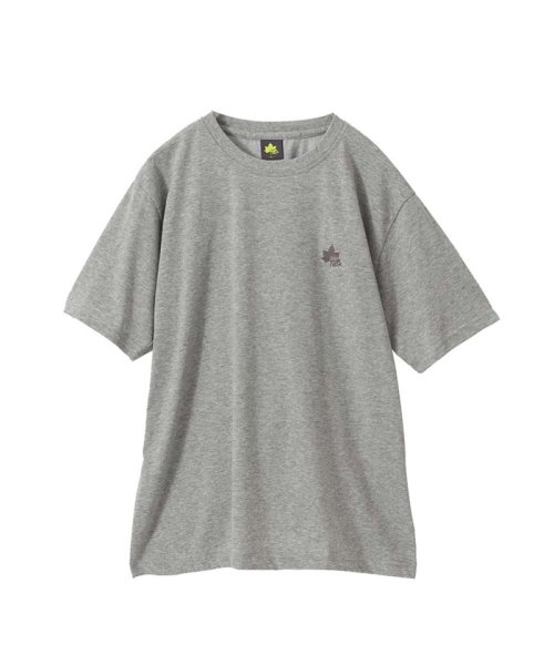 MAC HOUSE(men)(マックハウス（メンズ）)/LOGOS PARK ロゴス パーク ワンポイント刺繍半袖Tシャツ 3233－2350/グレー