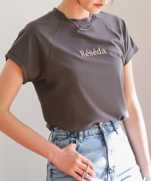 RUIRUE BOUTIQUE(ルイルエブティック)/デザインが選べる立体ロゴ刺繍Tシャツ「T1251」/チャコールA