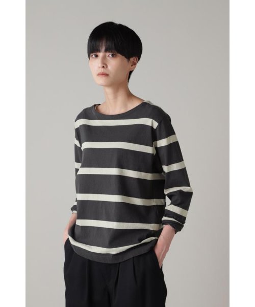 MHL.(エムエイチエル)/WIDE STRIPE DRY JERSEY/CHARCOAL3