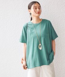 SHIPS WOMEN(シップス　ウィメン)/〈洗濯機可能〉ONE COTTON 製品染め オーバーサイズ TEE◇/グリーン