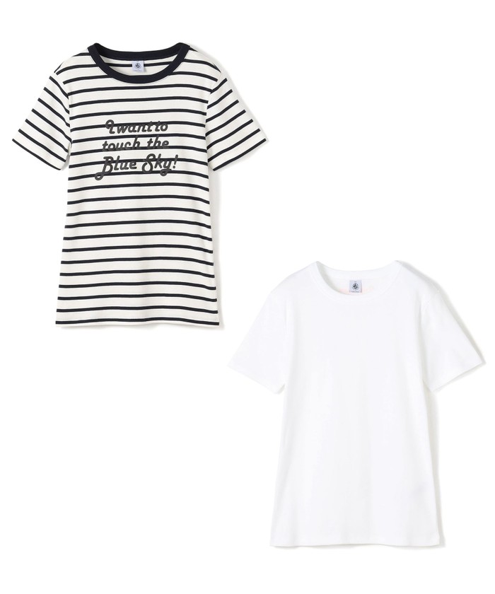 別注】Petit Bateau×TOMORROWLAND Tシャツ 2枚組セット(505399385 ...