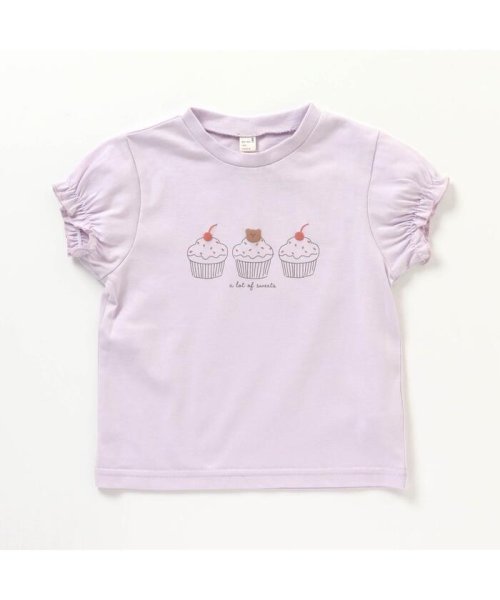 apres les cours(アプレレクール)/WEB限定  4柄パフ袖Tシャツ/ラベンダー