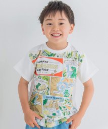 SLAP SLIP(スラップスリップ)/恐竜コミックプリント半袖Tシャツ(80~130cm)/ホワイト