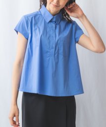 NARA CAMICIE(ナラカミーチェ)/ポケット付き半袖シャツ/ブルー