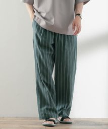 ITEMS URBANRESEARCH(アイテムズアーバンリサーチ（メンズ）)/コットンリネン ストライプパンツ/GRN