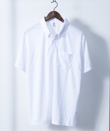 Nylaus select(ナイラスセレクト)/4.4オンス 吸汗速乾 UVカット ボタンダウン 胸ポケット付き ドライポロシャツ/ホワイト