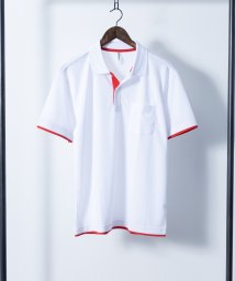 Nylaus select(ナイラスセレクト)/4.4オンス 吸汗速乾 UVカット ボタンダウン 胸ポケット付き フェイクレイヤードドライポロシャツ/ホワイト