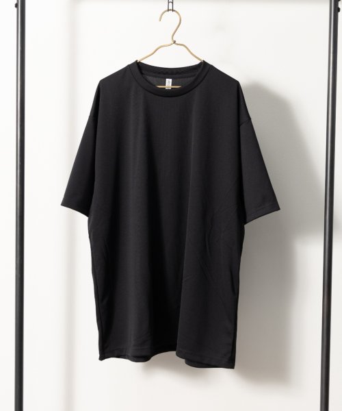 Nylaus select(ナイラスセレクト)/大きいサイズ 4.4オンス 吸汗速乾 UVカット ドライ半袖Tシャツ/ブラック