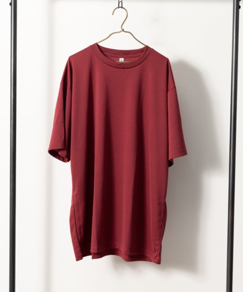 Nylaus select(ナイラスセレクト)/大きいサイズ 4.4オンス 吸汗速乾 UVカット ドライ半袖Tシャツ/バーガンディ