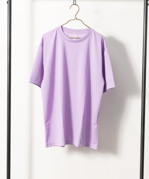 Nylaus select(ナイラスセレクト)/大きいサイズ 4.4オンス 吸汗速乾 UVカット ドライ半袖Tシャツ/パープル