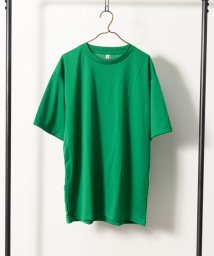 Nylaus select(ナイラスセレクト)/大きいサイズ 4.4オンス 吸汗速乾 UVカット ドライ半袖Tシャツ/グリーン系1