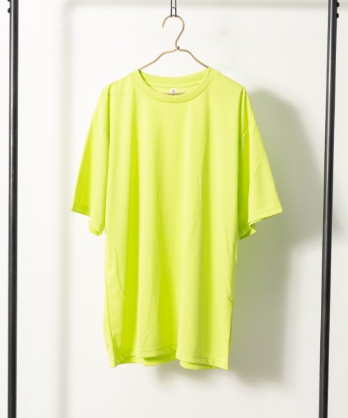 Nylaus select(ナイラスセレクト)/大きいサイズ 4.4オンス 吸汗速乾 UVカット ドライ半袖Tシャツ/グリーン系1