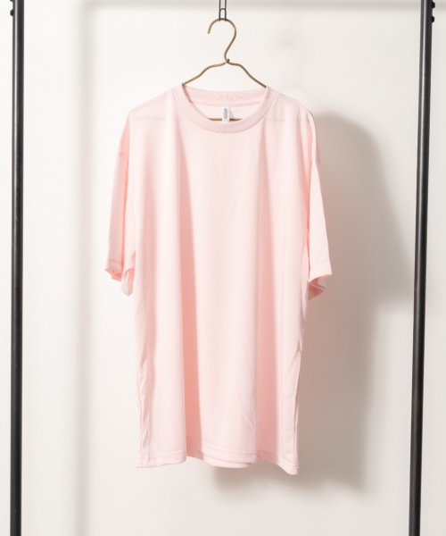 Nylaus select(ナイラスセレクト)/大きいサイズ 4.4オンス 吸汗速乾 UVカット ドライ半袖Tシャツ/ピンク