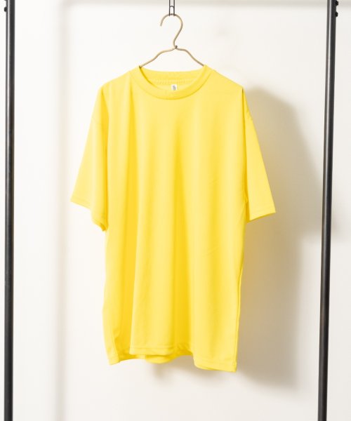 Nylaus select(ナイラスセレクト)/大きいサイズ 4.4オンス 吸汗速乾 UVカット ドライ半袖Tシャツ/イエロー