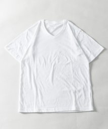 Nylaus select(ナイラスセレクト)/天竺 ライトウェイト Vネック 半袖Tシャツ/ホワイト