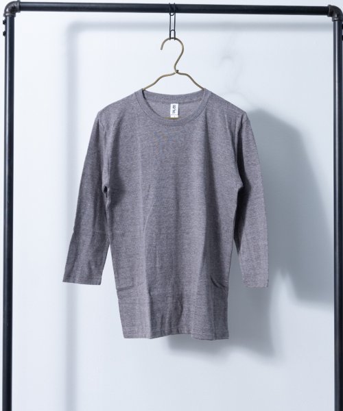Nylaus select(ナイラスセレクト)/トライブレンド ミックスカラー 7分袖Tシャツ/ブラウン