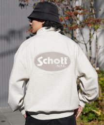 Schott/WEB LIMITED/HARF ZIP OVAL CHENILLE LOGO/ハーフジップ オーバルシニールロゴ/505401605