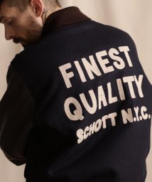 Schott(ショット)/×SKOOKUM/×スクーカム/STUDIUM JACKET FINEST QUALITY /ネイビー