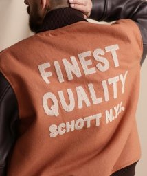 Schott(ショット)/×SKOOKUM/×スクーカム/STUDIUM JACKET FINEST QUALITY /オレンジ