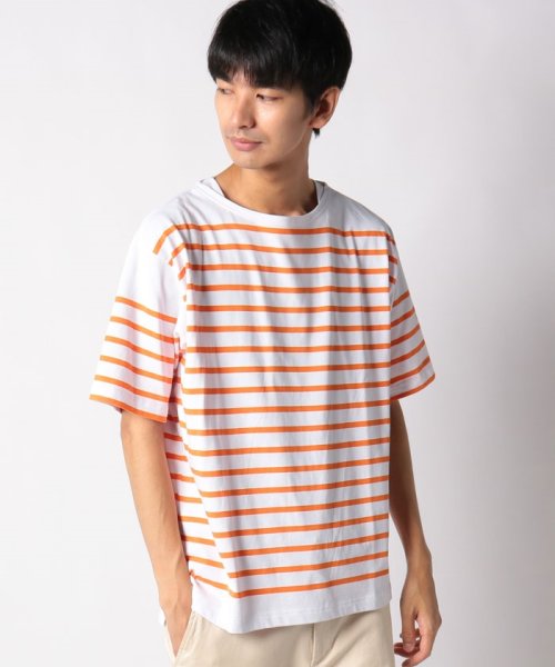 MONT KEMMEL(モン ケメル)/【MONT KEMMEL/モン ケメル】ボーダーカットソー/WHT/ORG