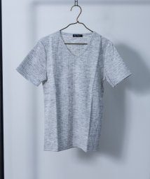 Nylaus select/テレコ ミックス杢 Vネック 半袖Tシャツ/505400402