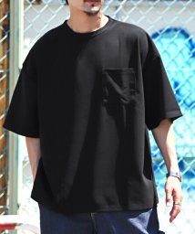 LUXSTYLE/梨地BIGクルーネックTシャツ/Tシャツ メンズ 半袖 半袖Tシャツ 梨地 ビッグシルエット オーバーサイズ/505401990