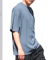 LUXSTYLE/梨地BIGクルーネックTシャツ/Tシャツ メンズ 半袖 半袖Tシャツ 梨地 ビッグシルエット オーバーサイズ/505401990