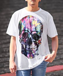 LUXSTYLE(ラグスタイル)/グラフィックプリントBIG半袖Tシャツ/Tシャツ メンズ 半袖 ビッグシルエット グラフィック スカル パイナップル フラワー ギャラクシー/その他系1