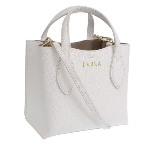 FURLA(フルラ)/FURLA フルラ ERA MINI エラ トート トートバッグ マチ ショルダー バッグ レザー 2WAY/ホワイト