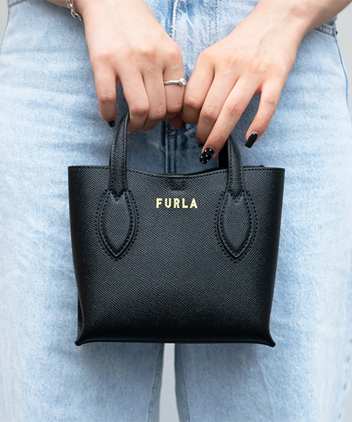 【FURLA】フルラ ブラック ショルダー トート 2 way バック