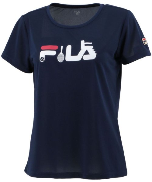 FILA（ZETT Ladies）(フィラ（ゼット　レディース）)/【テニス】FILAロゴ グラフィックTシャツ スポーツウェア レディース/ネイビー