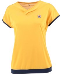 FILA（ZETT Ladies）(フィラ（ゼット　レディース）)/【テニス】カシュクールネックTシャツ 無地 スポーツウェア レディース/イエロー