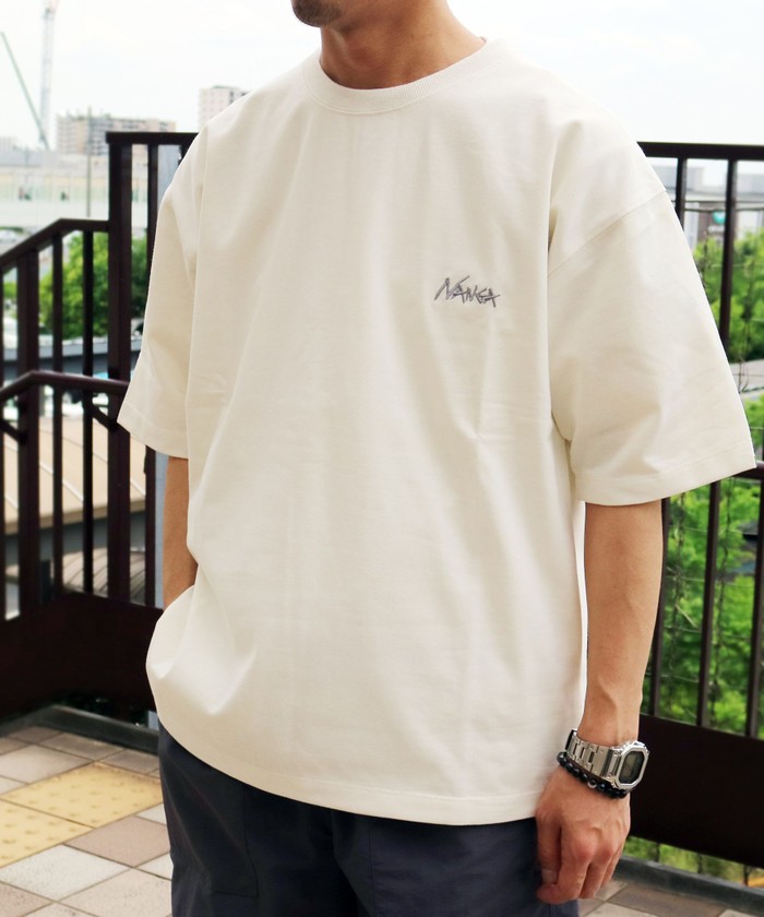 【Grand Park】 NANGA×Grand PARK別注バックプリントTシャツ メンズ 09ホワイト 46(M) カットソー・Tシャツ トップス グランドパーク