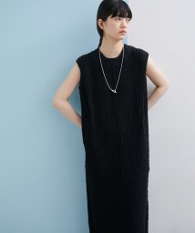 ADAM ET ROPE'(アダム　エ　ロペ)/【WEB限定(一部店舗展開あり)】ワッシャーカットワンピース/ブラック（01）