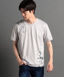 HIDEAWAYS NICOLE(ハイダウェイ ニコル)/スプラッター柄プリント半袖Ｔシャツ/18ベージュ