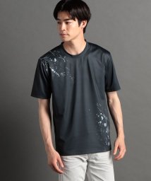 HIDEAWAYS NICOLE(ハイダウェイ ニコル)/スプラッター柄プリント半袖Ｔシャツ/49ブラック