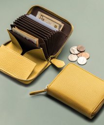 MURA(ムラ)/MURA イタリアンレザー スキミング防止 じゃばら式 ボックス型 コンパクト ミニ財布/イエロー