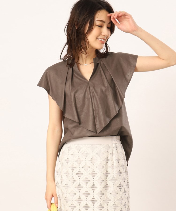 セール】 アンタイトル(UNTITLED) |【着映えトップス／リネン混