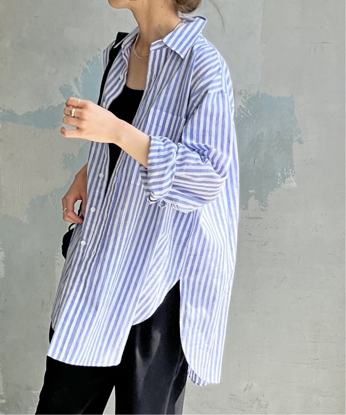 ≪追加≫コットンリネンルーズシャツ(505404395) | スピック＆スパン